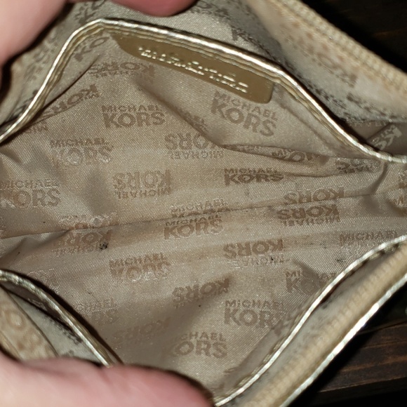 Michael Kors Metallic Logo Embossed Clutch Bag - Picture 7 of 8